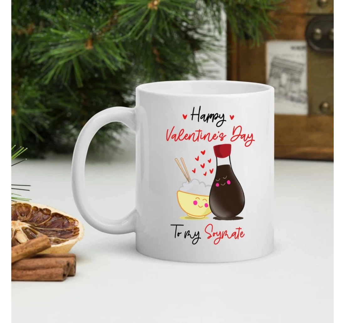 Soymate Mugs Happy Valentine's Day To My Soymate Mugs Valentine For Mr Mrs Mugs Ceramic Mug Print On Both Sides