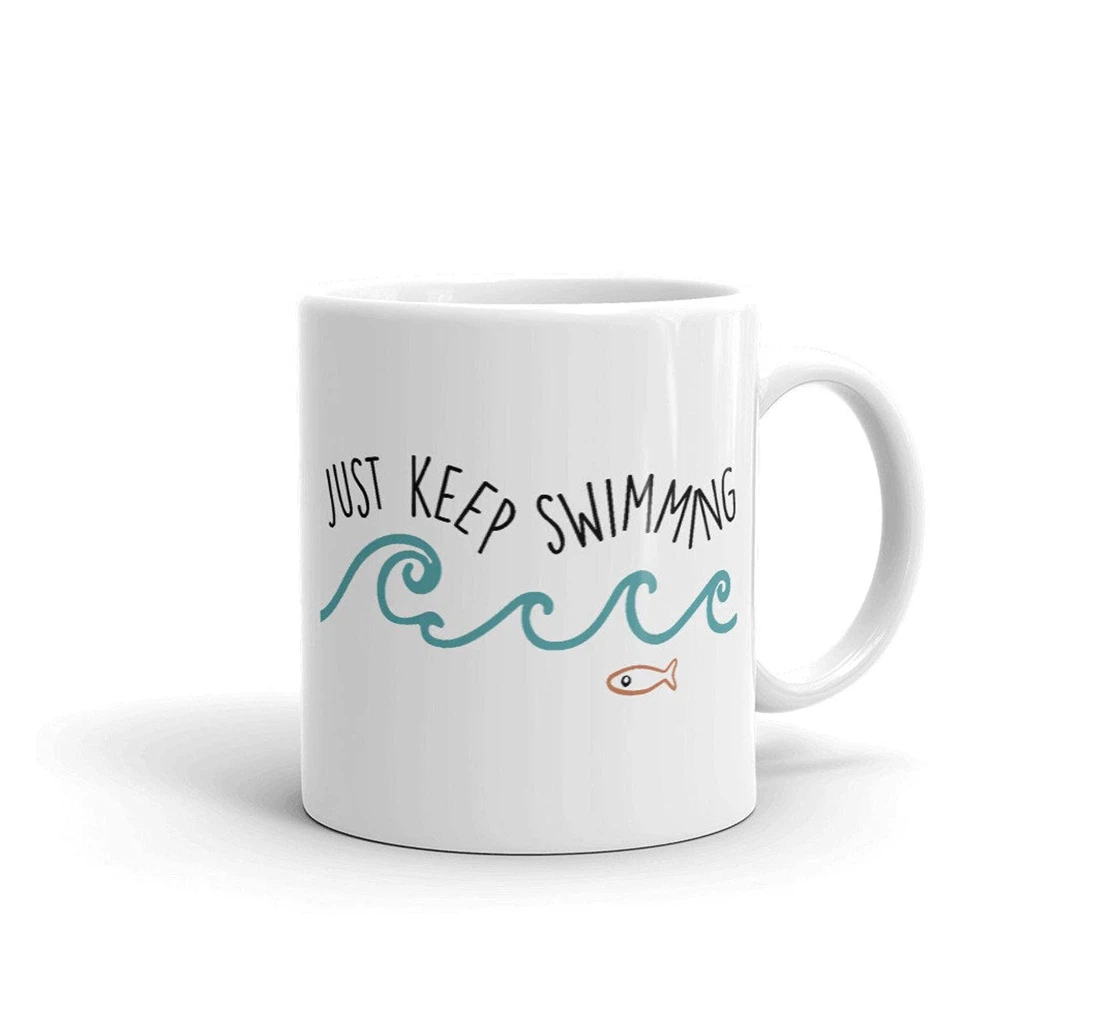 Just Keep Swimming Oz For Ceramic Mug Print On Both Sides