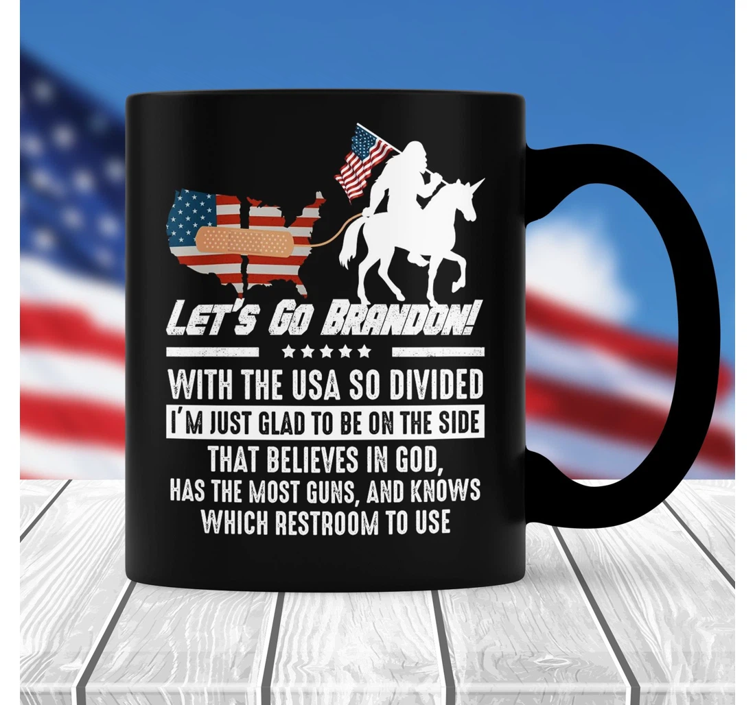 Let's Go Brandon Conservative Anti Liberal Funny Joe Biden Republican Trump Supporters Ceramic Mug Print On Both Sides