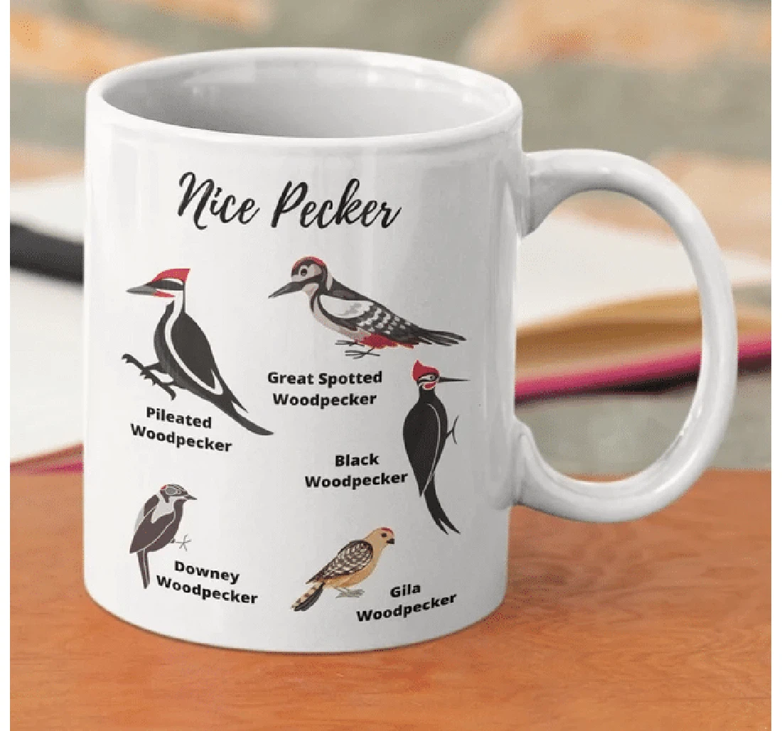 Nice Pecker Nice Tits For Bird Lovers Ceramic Mug Print On Both Sides