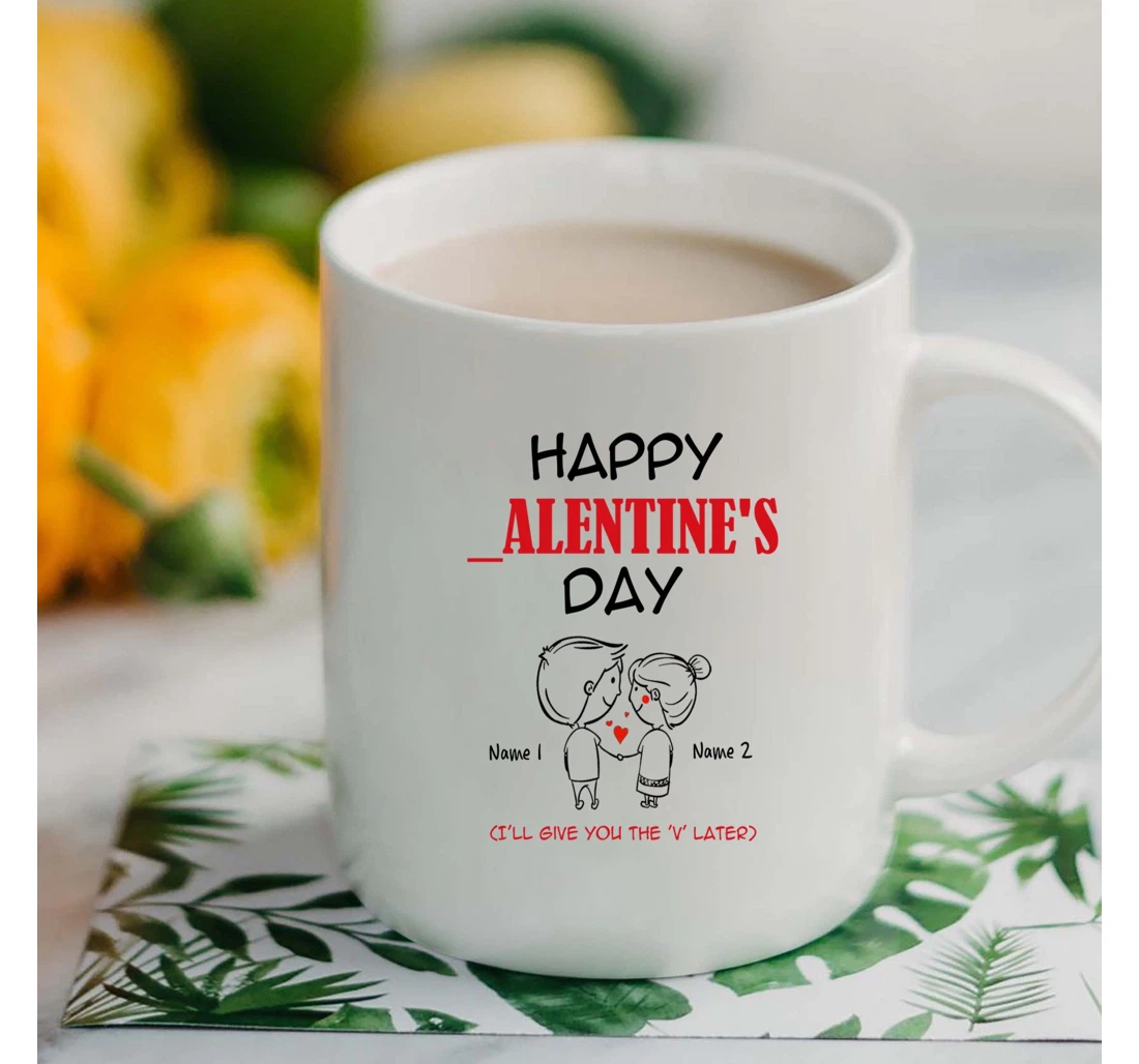 Personalized Happy Valentine's Day Couple Mugs Valentine For Her For Him Customized Mugs Ceramic Mug Print On Both Sides