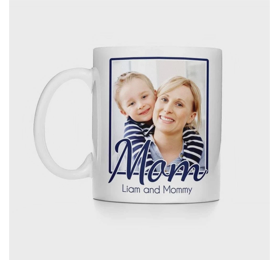 Personalized Mom Photo Personalized Valentine's Day Custom Wife Grandma Ceramic Mug Print On Both Sides