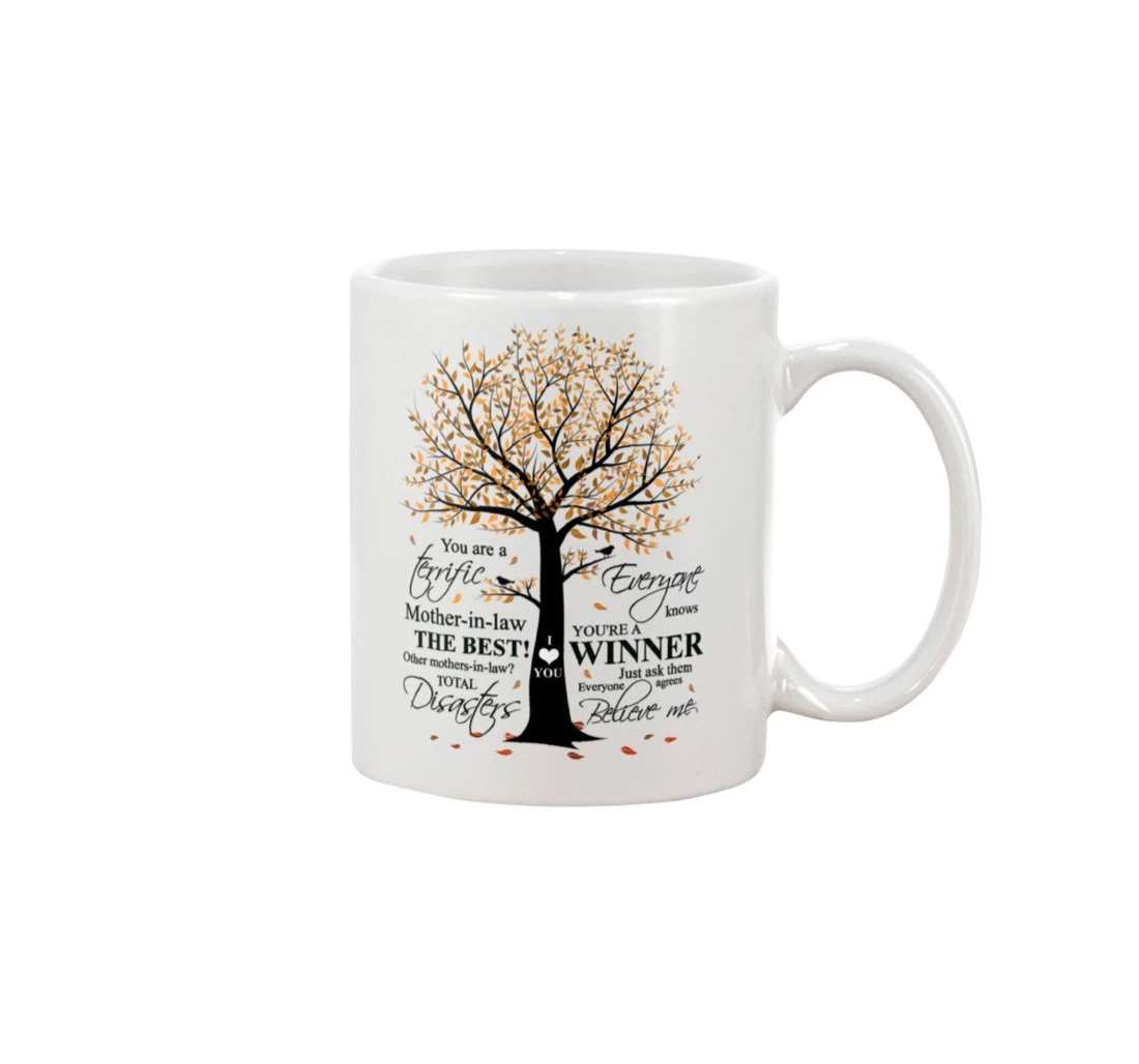 Tree Mother In Law You Are A Terrific Mother In Law The Best Best For Mother In Law Woman's Day Ceramic Mug Print On Both Sides