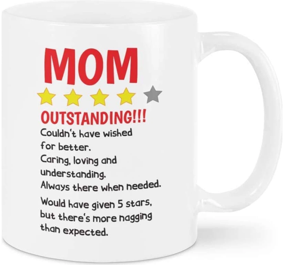 Funny Outstanding Couldn't Have Wished For Better Funny For Women From Son Daughter Funny Mom Ceramic Mug Print On Both Sides