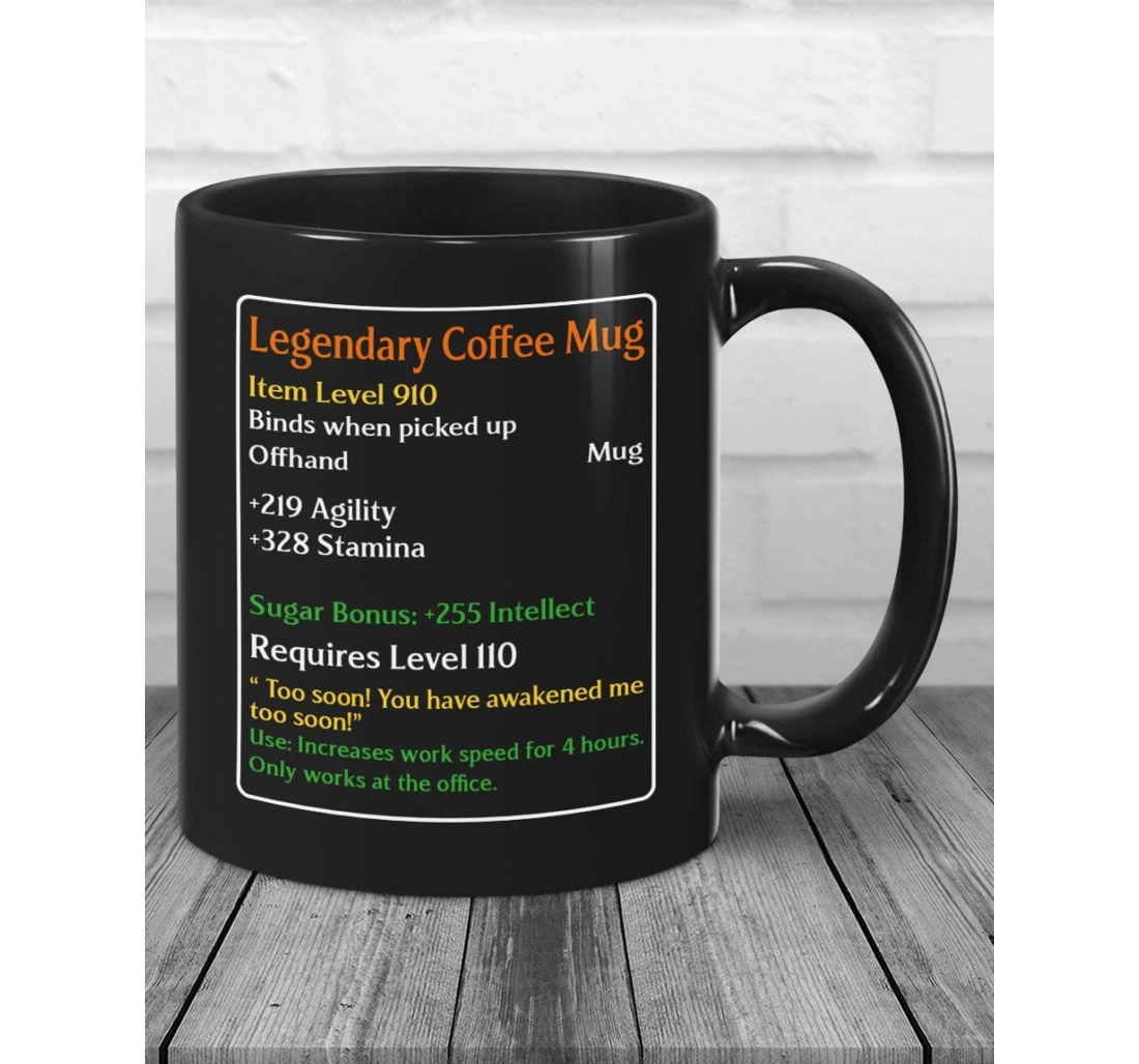 Funny Mmo Gaming Lover Legendary For Gamer Friend Lover On Ceramic Mug Print On Both Sides