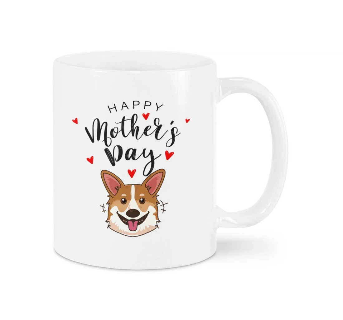 Happy Corgi Dog Coffee Ceramic Mug Print On Both Sides