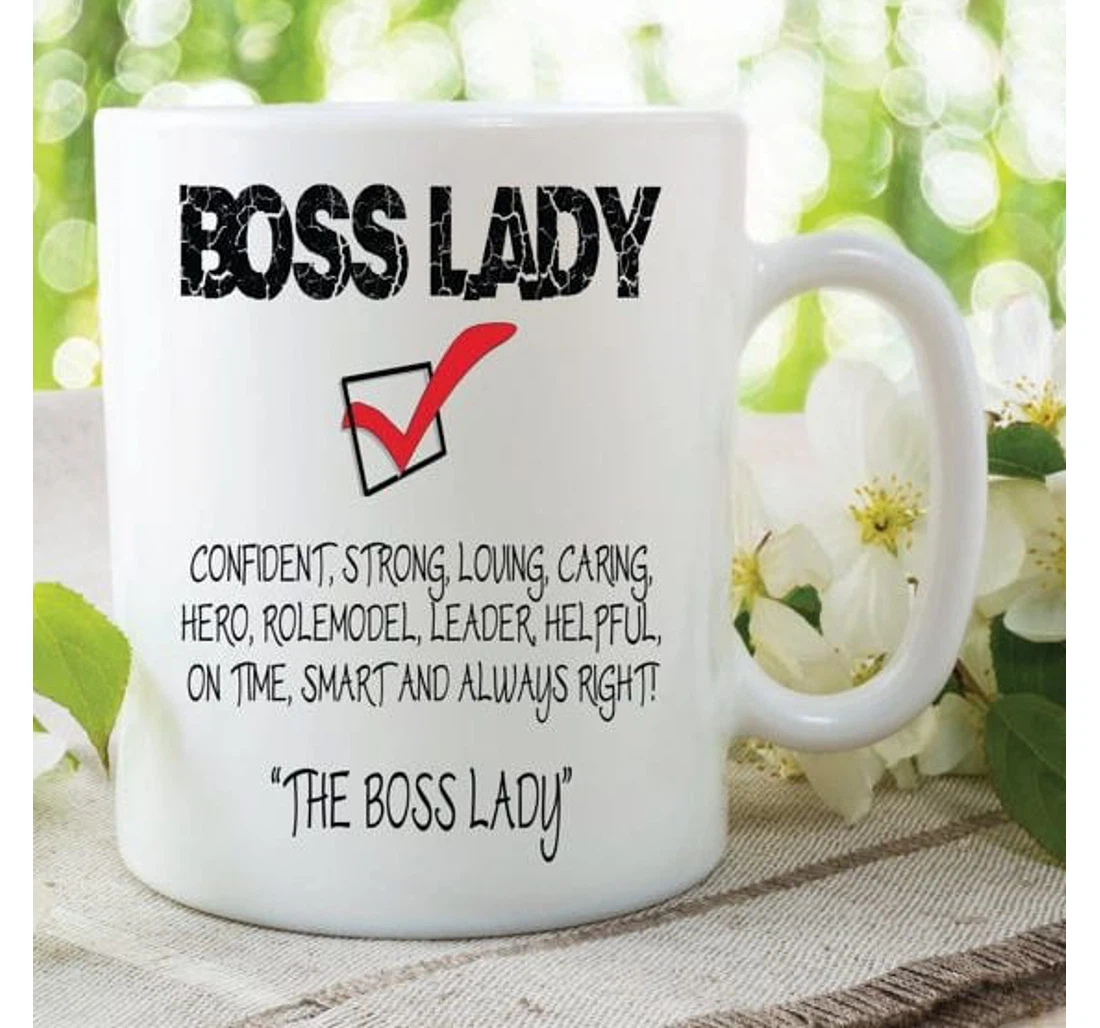 A Boss Lady Definition Funny For Your Boss Ceramic Mug Print On Both Sides