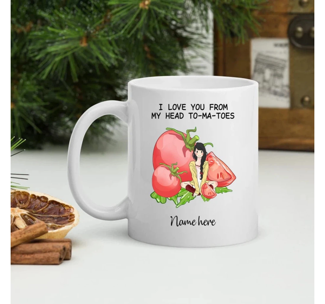 Personalized Tomato I Love You From My Head To Ma Toes For Couple Family On Valentine's Day Oz Ceramic Mug Print On Both Sides