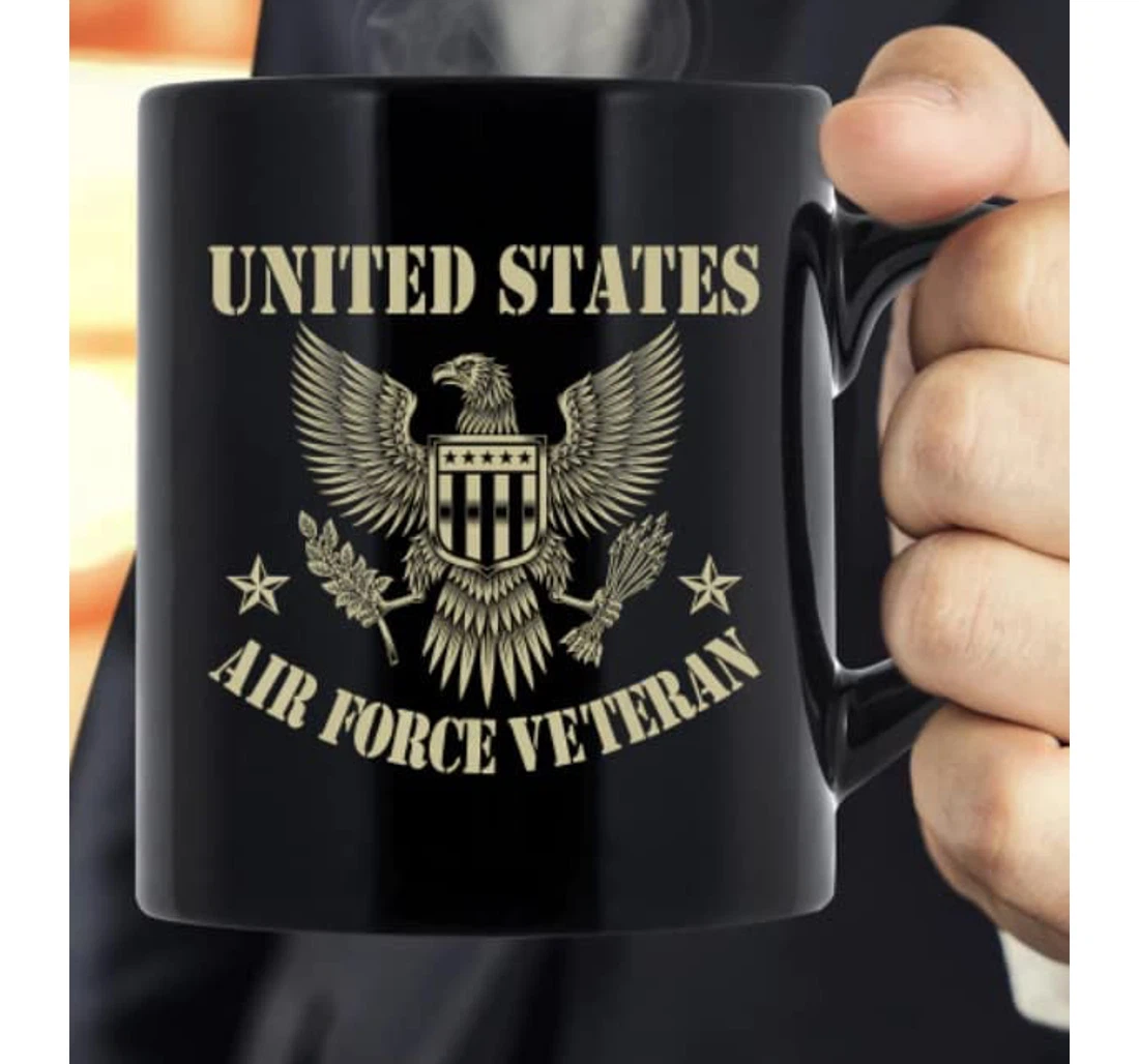 United States Air Force Veteran Retired Army Eagle For My Dad In Military For Father Grandpa Husband In Independence Day Ceramic Mug Print On Both Sides