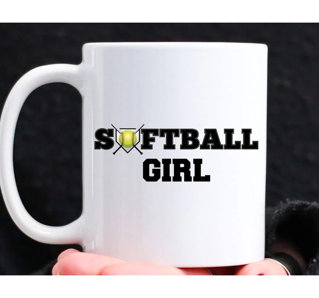 Softball Girls For Softball Player Softball Sport Ceramic Mug Print On Both Sides