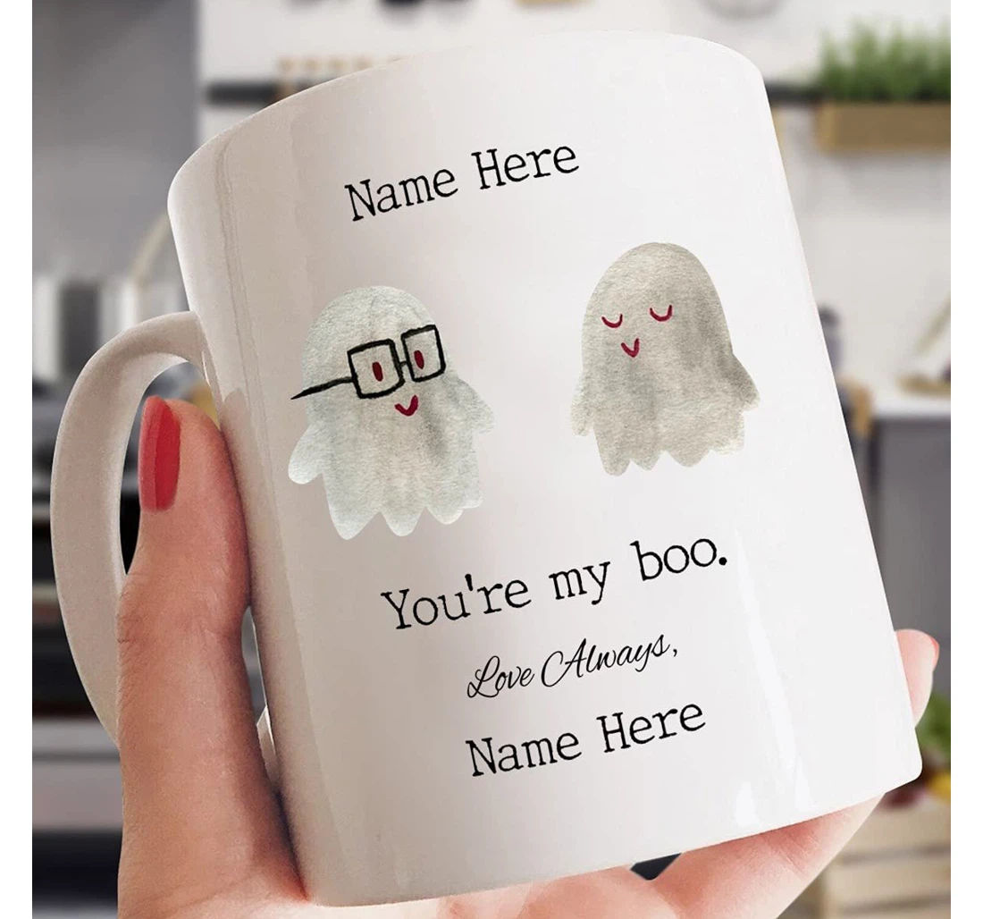 Personalized You're My Boo For Couple Lover Ceramic Mug Print On Both Sides