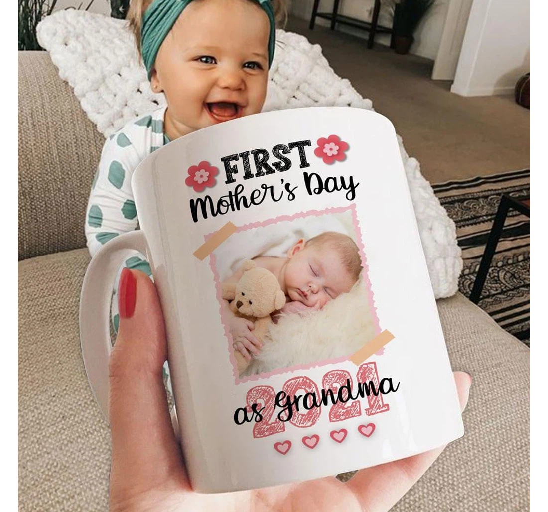 Personalized First As Grandma Ceramic Mug Print On Both Sides