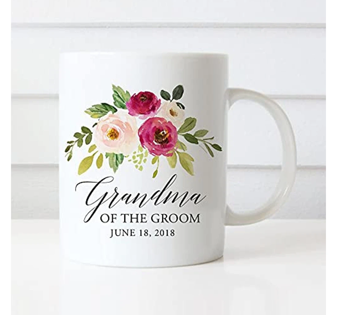 Personalized Grandma Of The Groom Grandson Best Grandson Family Ceramic Mug Print On Both Sides