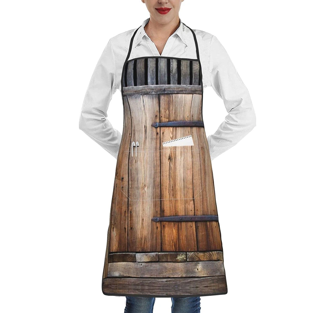 Rustic Wooden Door Apron