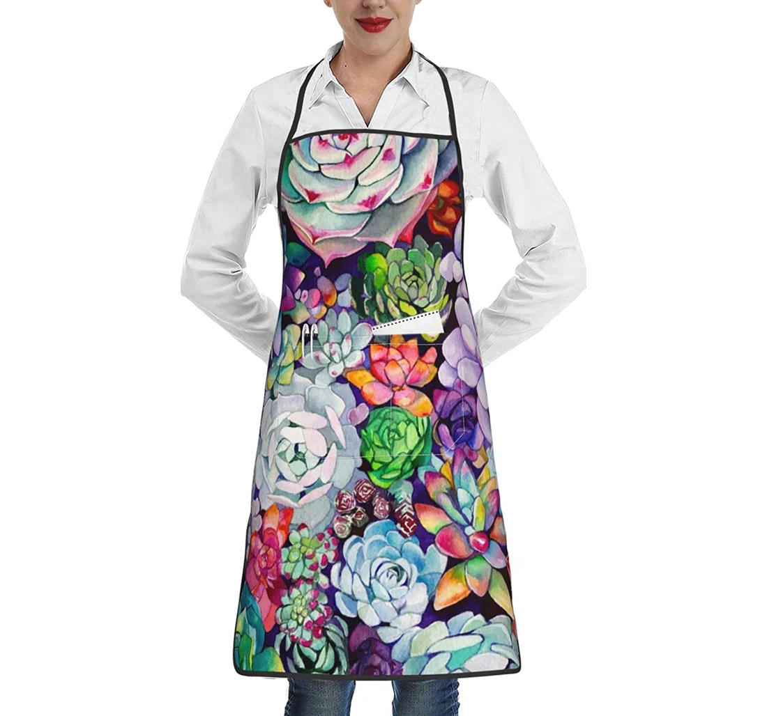 Colorful Succulent Apron
