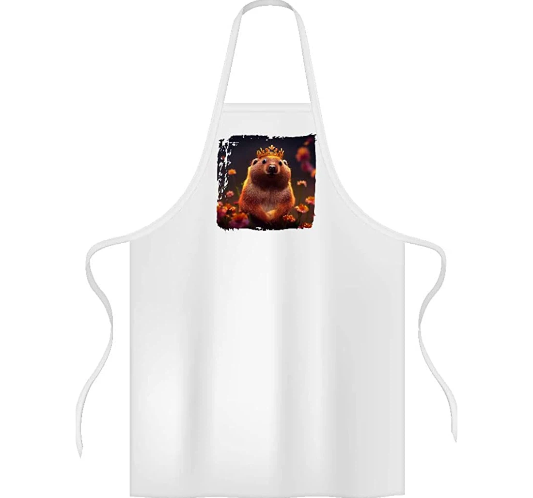 Beautiful Animal Graphic Woodchuck Apron