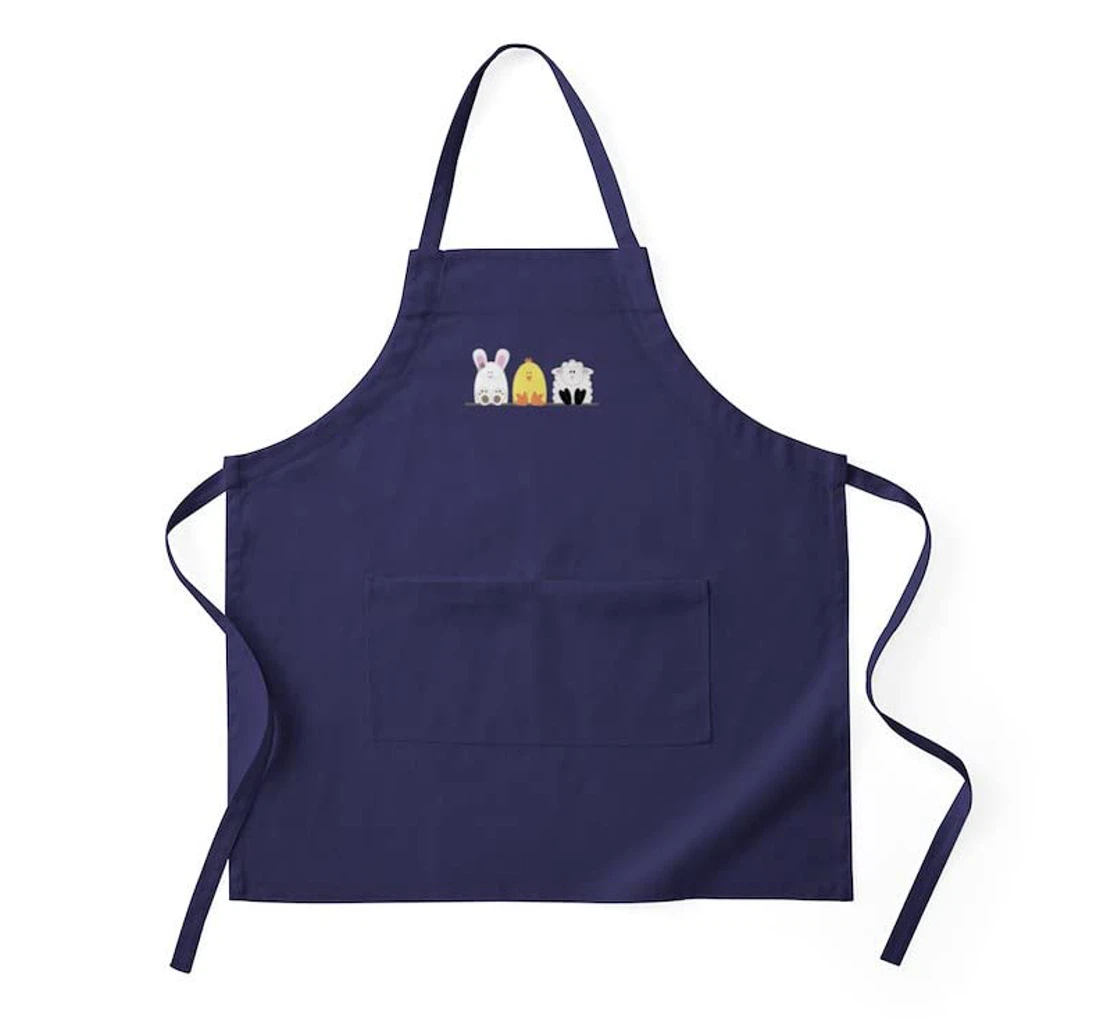 Easter Animal Border Dark Apron