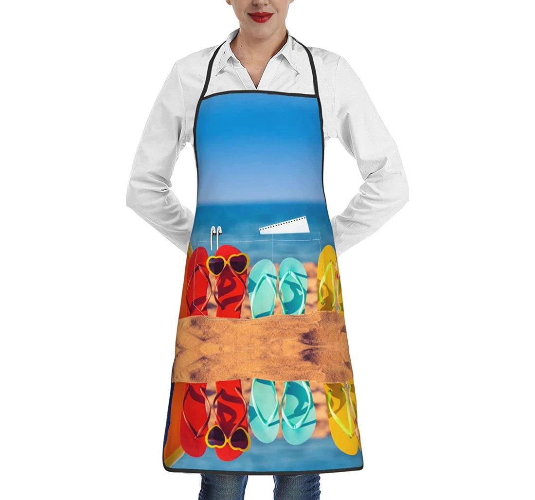 Underwater World Dolphins Coral Apron Apron