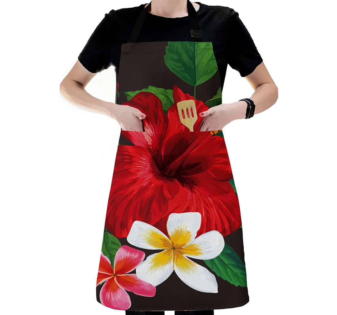 Hibiscus Flower Aesthetic Botanical Apron