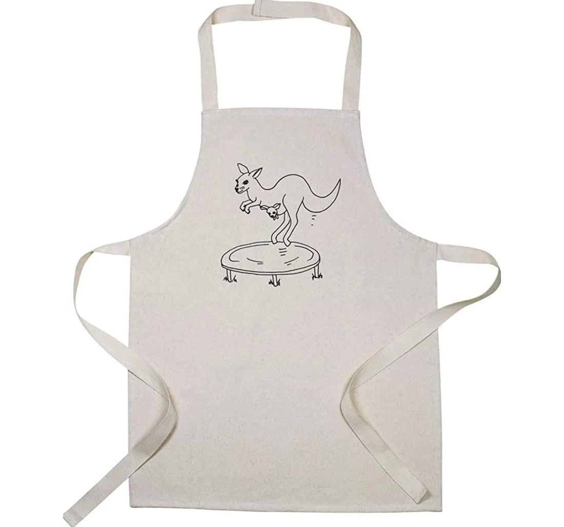 'kangaroo On Trampoline' Apron