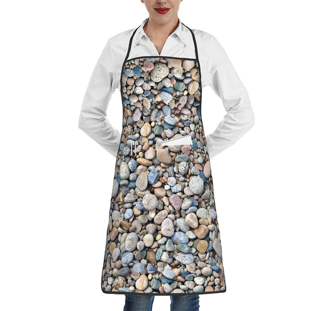 Beach Stones Pattern Apron