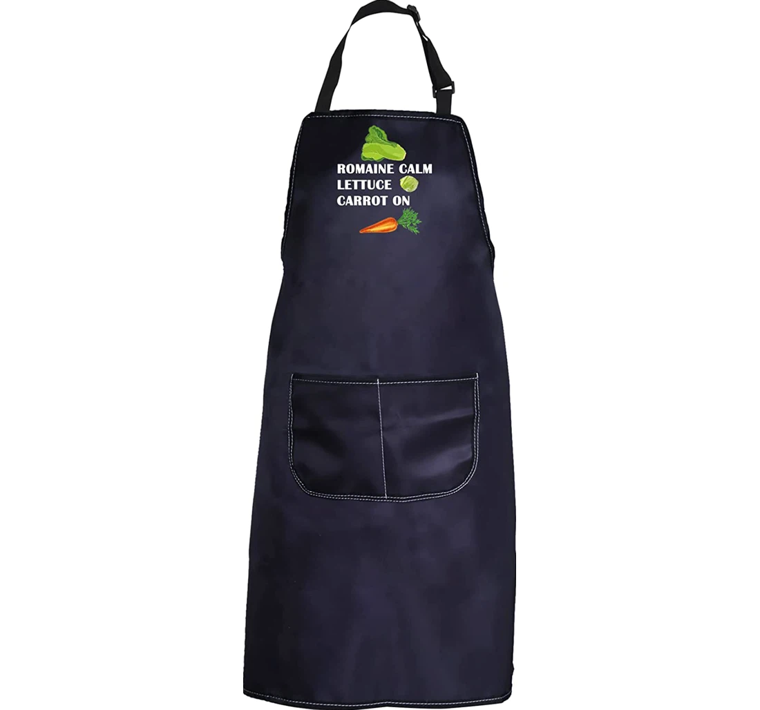 Vegan Romaine Calm Lettuce Carrot On Veggie Pun Vegetarian Vegan Chef Gift Apron