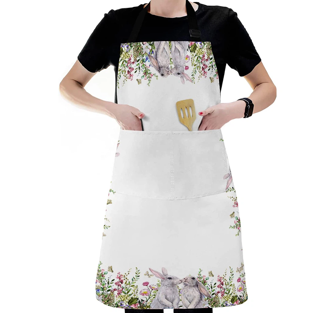 Easter Rabbit Spring Flower Plant Apron