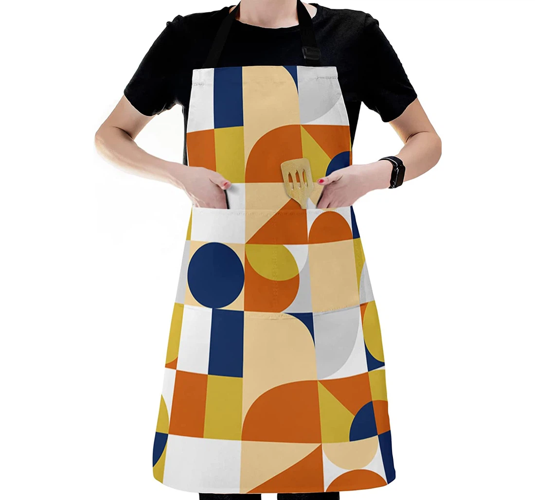 Nordic Style Yellow Orange Circle Apron