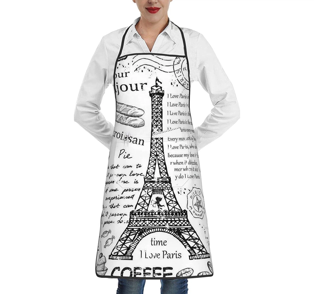 Parisian Coffee Eiffel Tower Apron