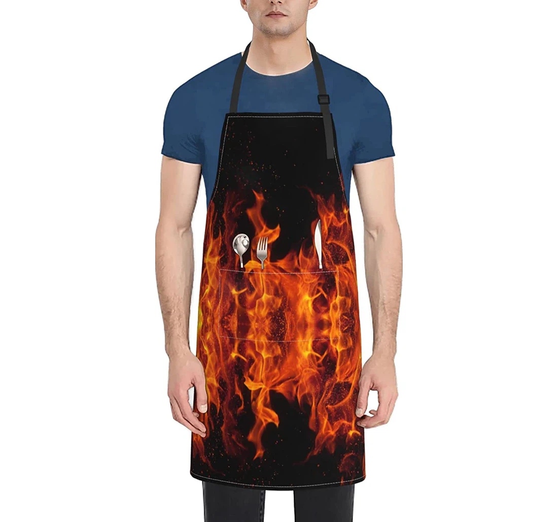 Feimao Flame Machine Washable Crafting Apron