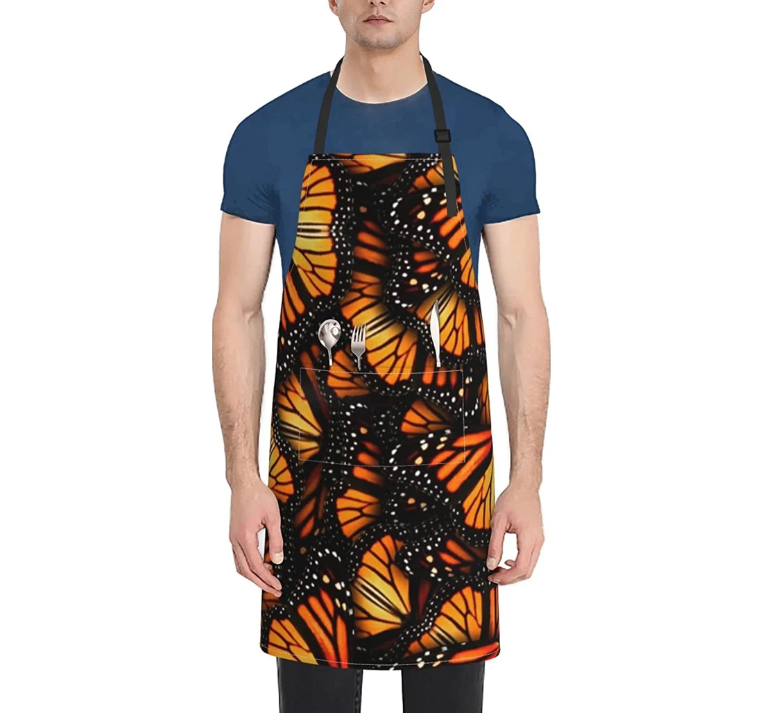 Heaps Of Orange Monarch Butterflies Apron