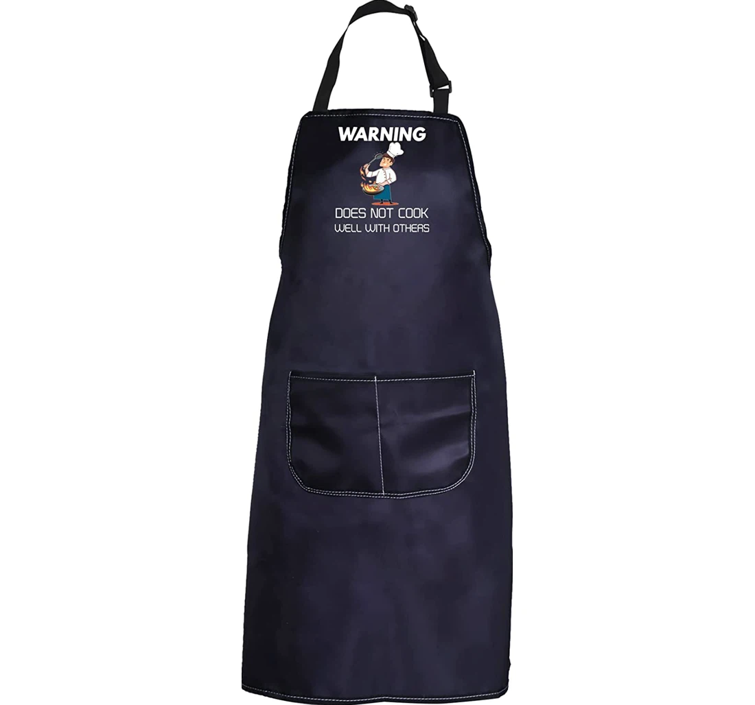 Funny Chef Gift Warning Does Not Cook Well Others Novelty Bbq Apron