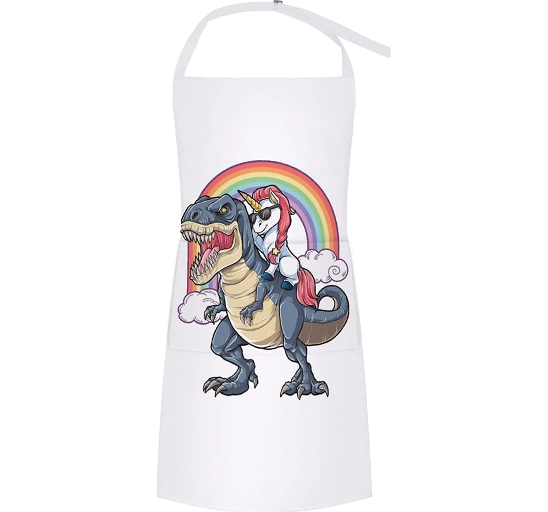 Unicorn Riding Dinosaur Apron