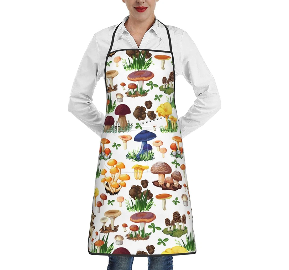 Japanese Painting Mushroom Apron