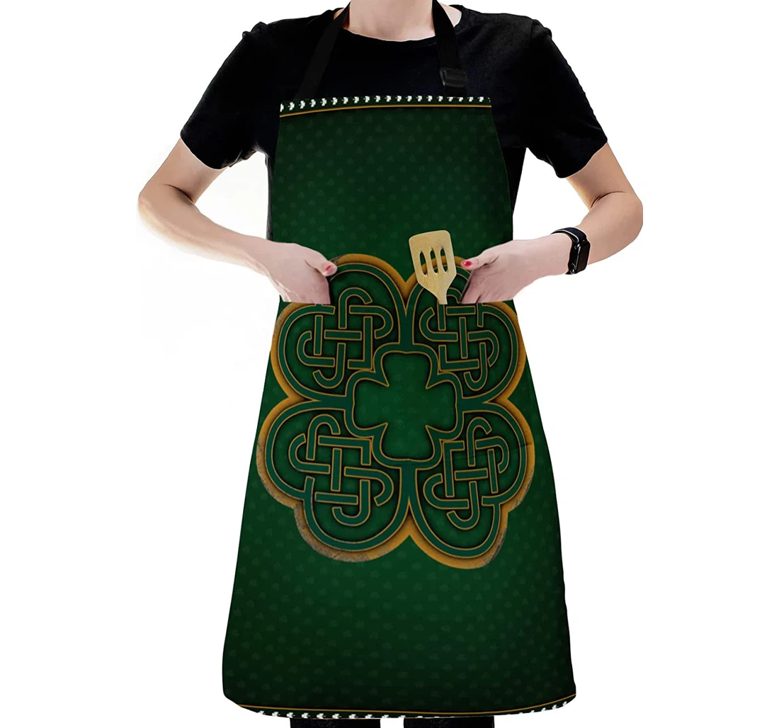 Four Leaf Clover St Patrick's Day Apron