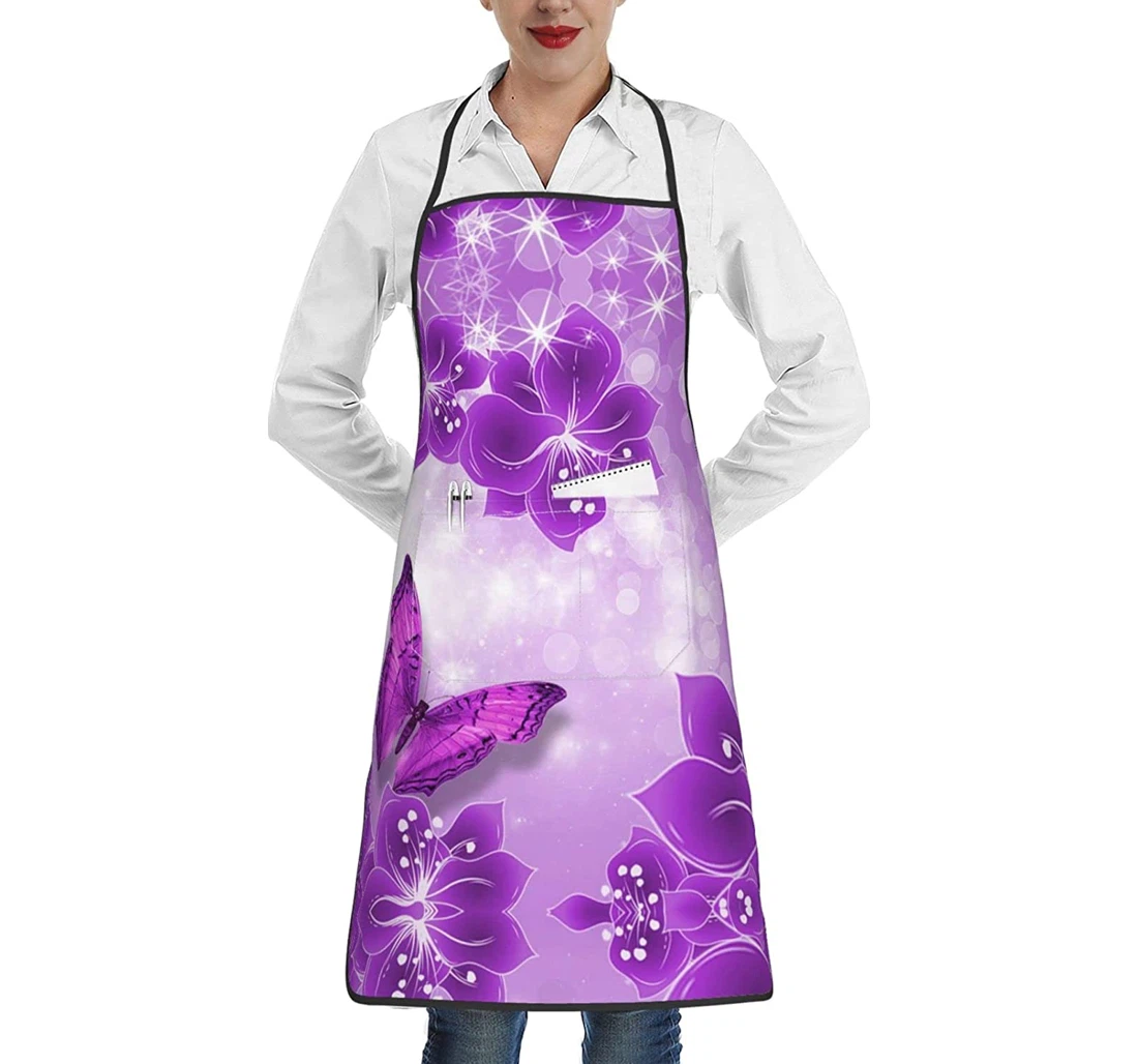 Purple Butterflies Apron