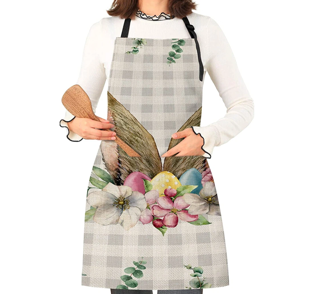 Easter Bunny Ear Eucalyptus Leaves Egg Apron