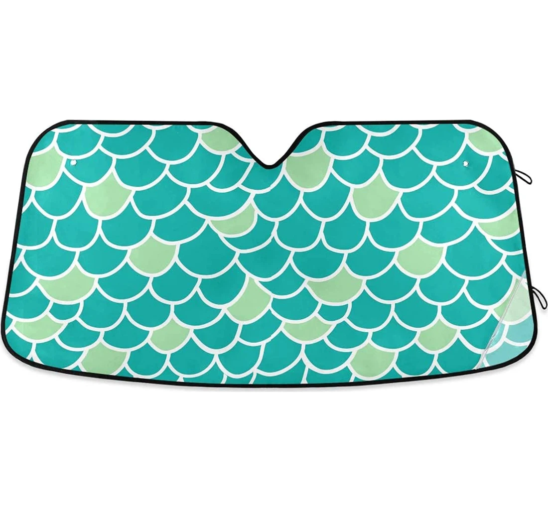 Beautiful Mermaid Scales Auto Sun Shade