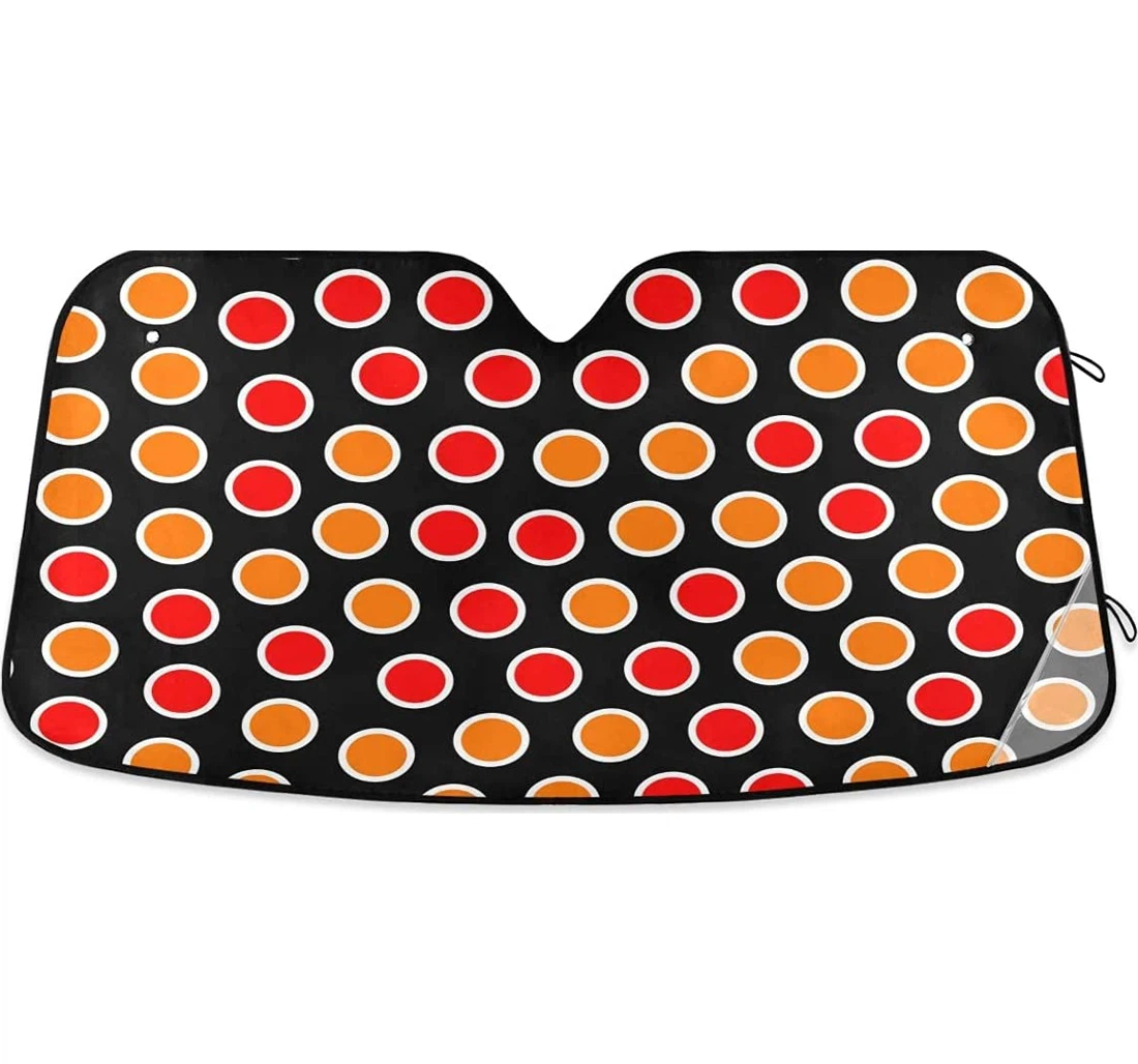 Unique Polka Dot Pattern Auto Sun Shade