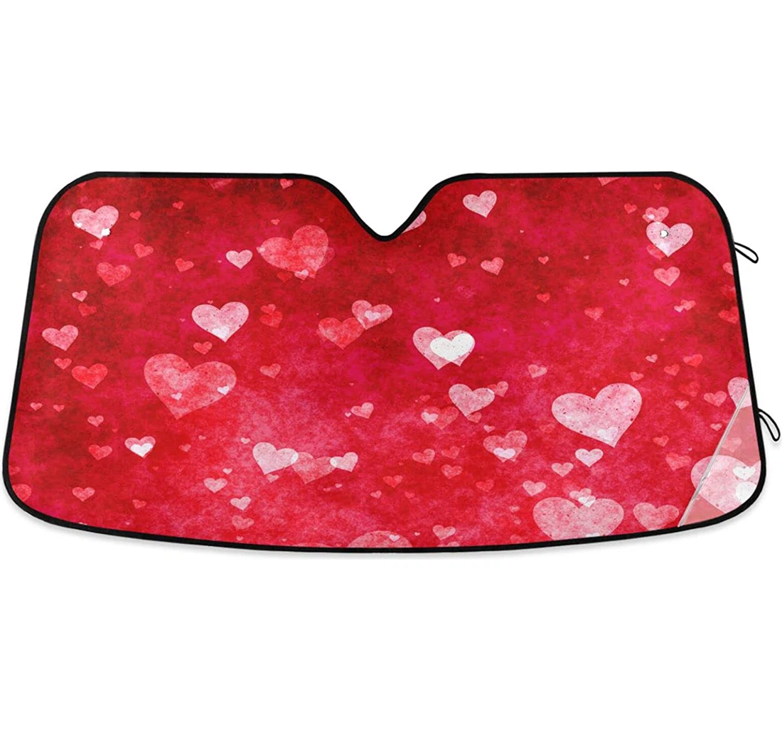 Heart Texture Background Auto Sun Shade