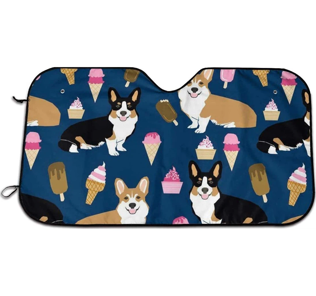 Dog Corgi Ice Auto Sun Shade