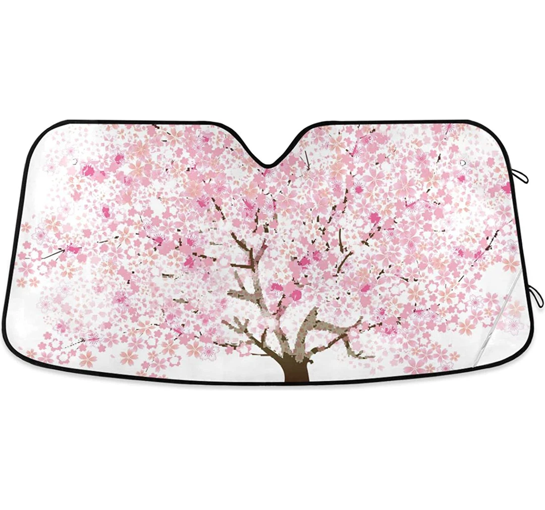 Beautiful Cherry Blossom Tree Auto Sun Shade