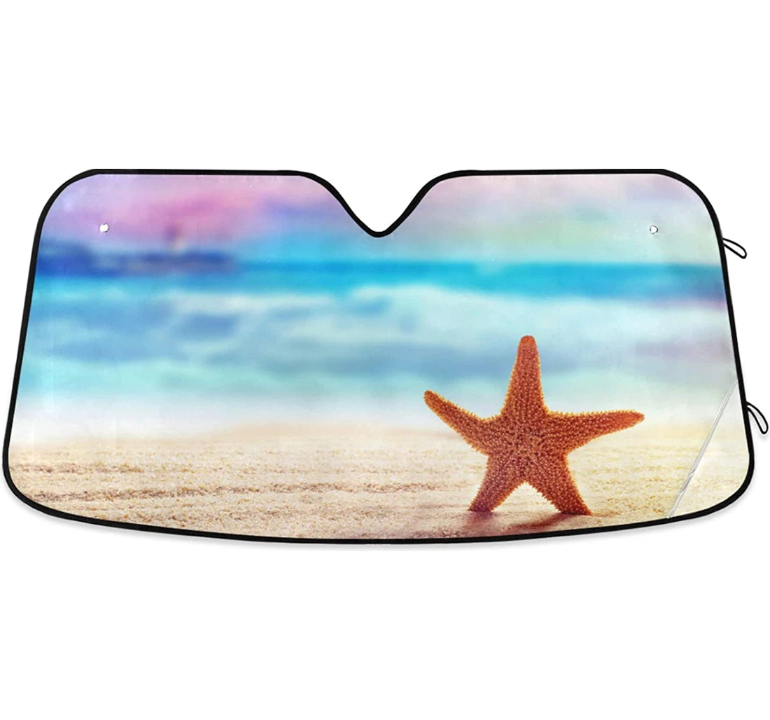 Summer Beach Starfish Sea Auto Sun Shade