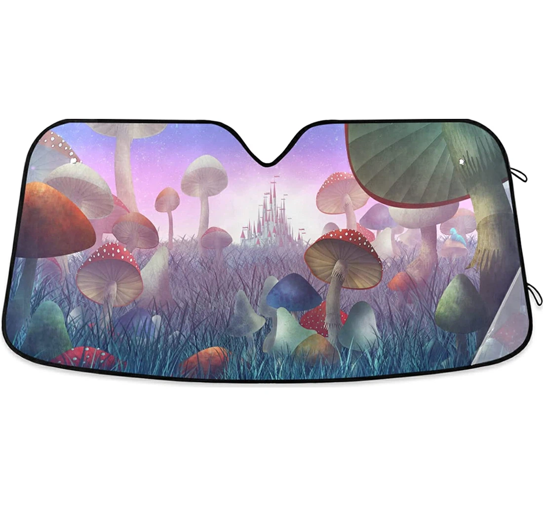 Fantastic Wonderland Mushrooms Moon Auto Sun Shade