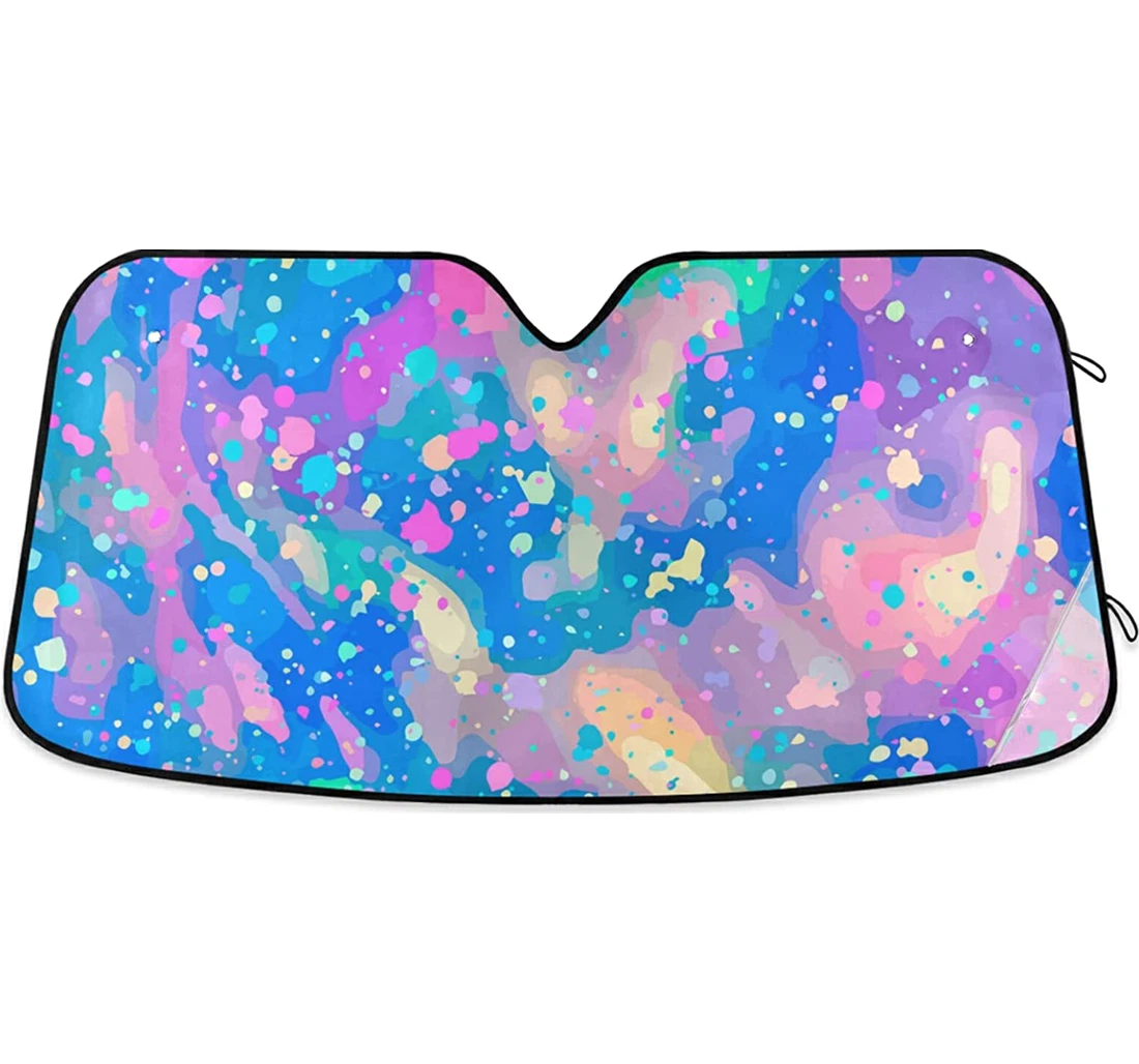 Colorful Purple Illustration Auto Sun Shade