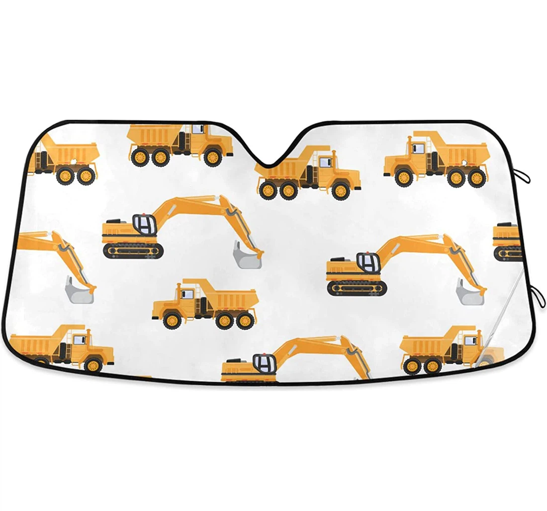 Industrial Excavator White Auto Sun Shade