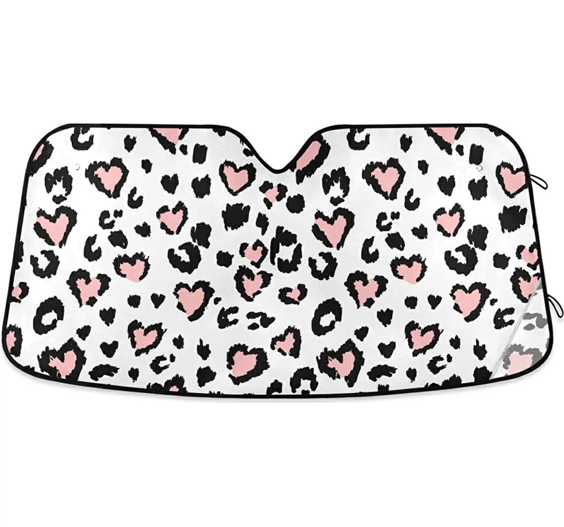 Pink Leopard Auto Sun Shade