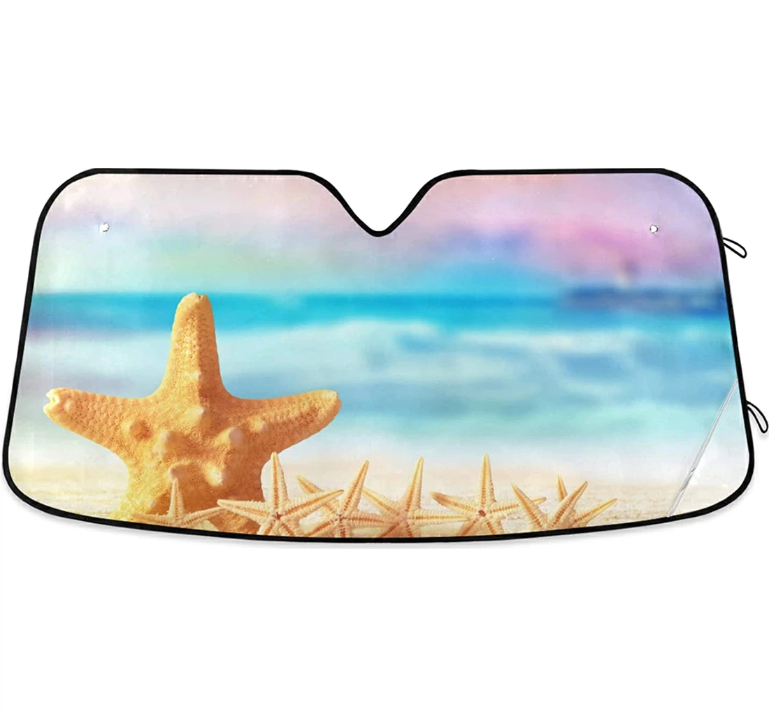 Summer Beach Cute Starfish Sea Auto Sun Shade