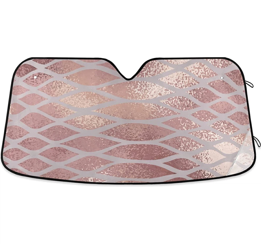 Snake Skin Rose Gold Auto Sun Shade