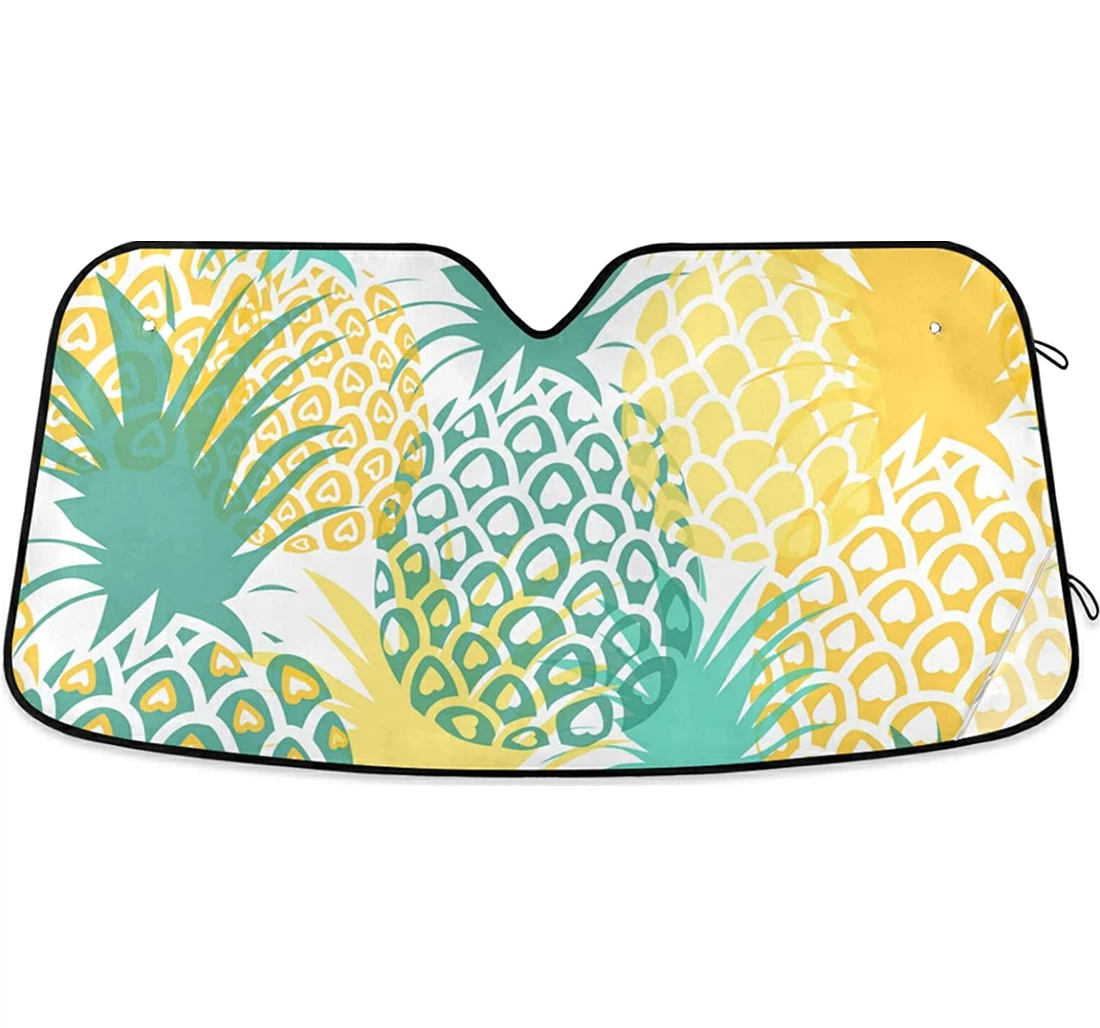 Cute Pink Pineapple Tropical Summer Auto Sun Shade